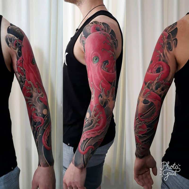Tatuaje de pulpo japonés 3