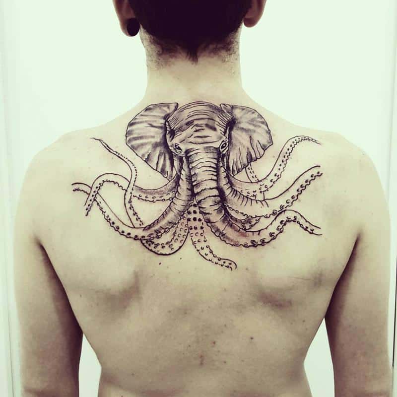 Elefante Pulpo Tatuaje 3