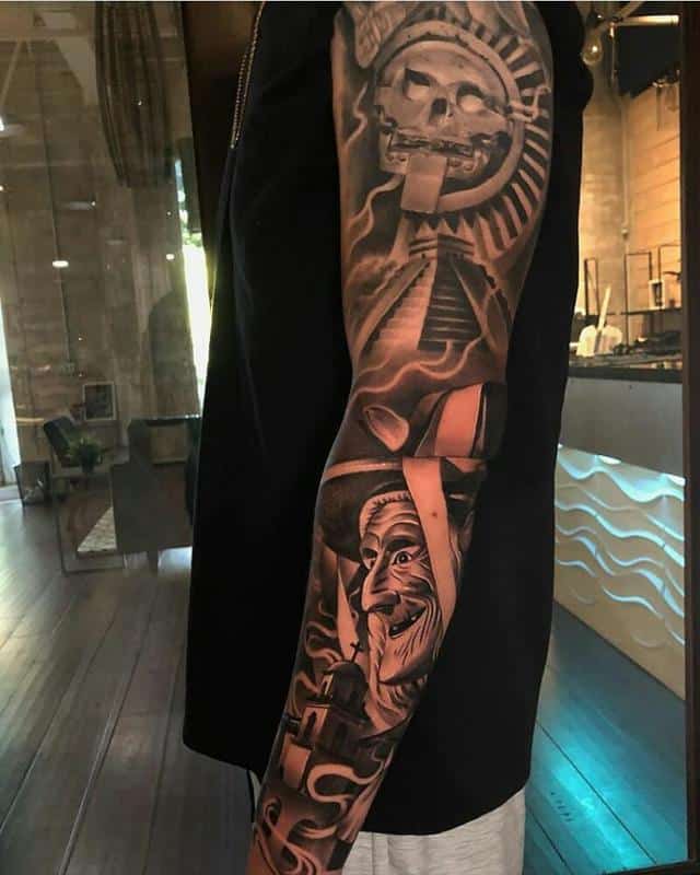 Tatuaje de manga azteca 2