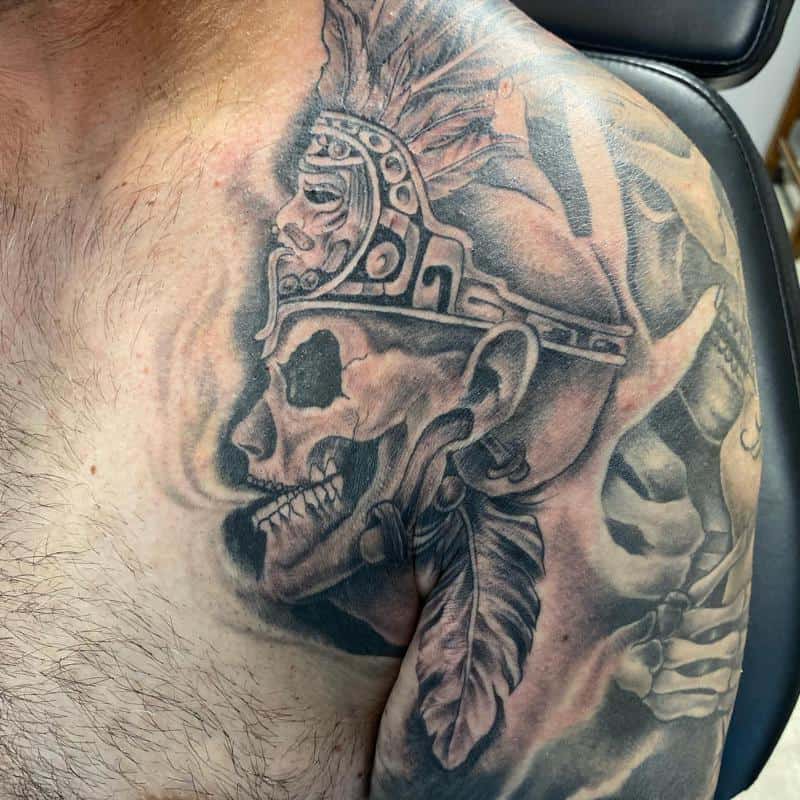 Tatuaje Calavera Azteca 3