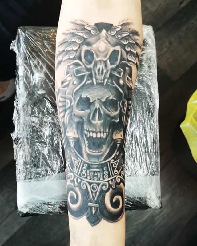 Tatuaje Calavera Azteca 1
