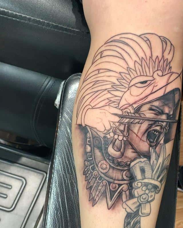Tatuaje Guerrero Azteca 3