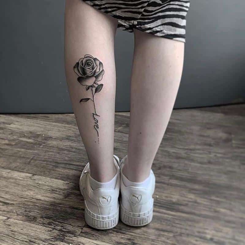 Tatuajes en la pierna para niñas 1
