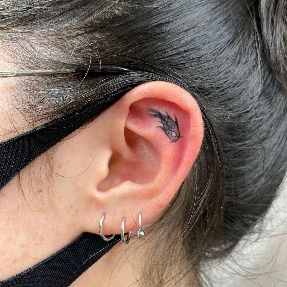 inner ear tattoos