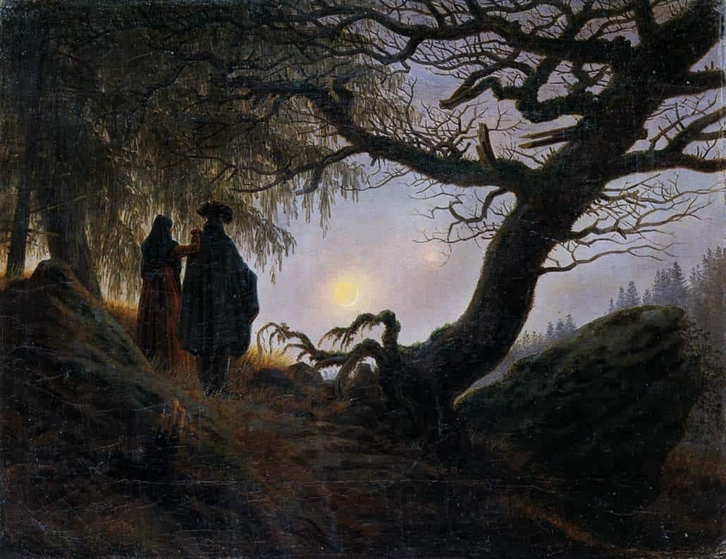 Caspar David Friedrich - Hombre y mujer contemplando la luna