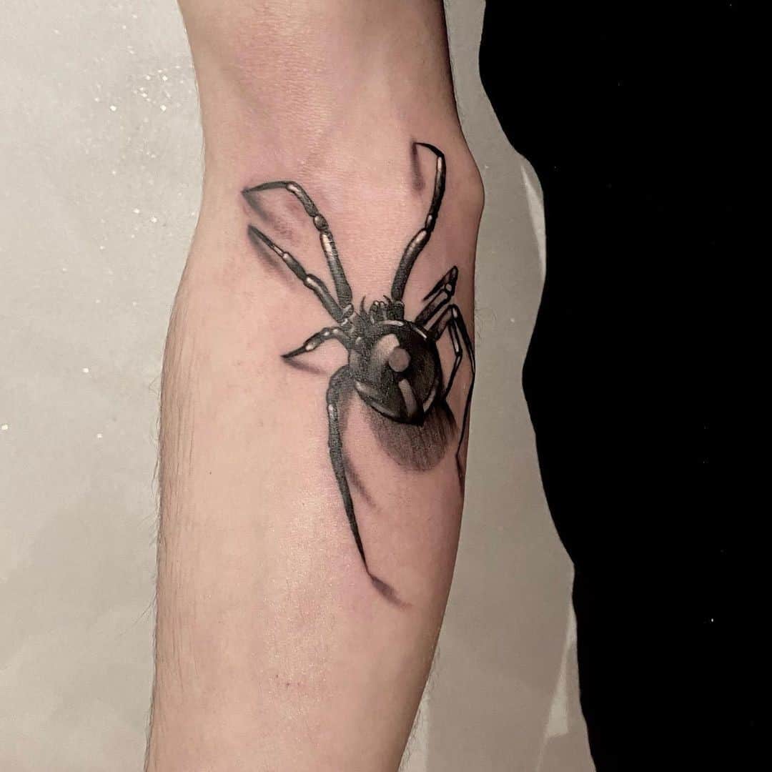 Araña 3d arte del tatuaje
