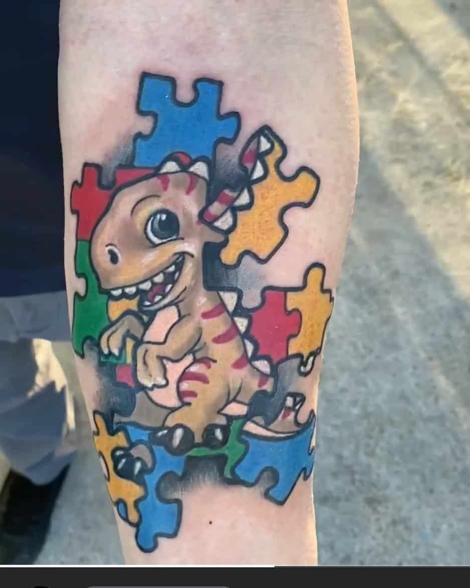 Tatuaje de autismo para hijo