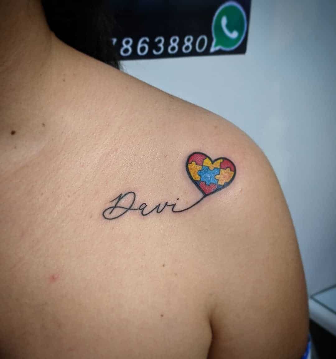 Tatuaje de autismo dedicado para niños