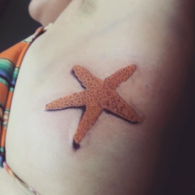 Tatuajes de estrellas de mar realistas 2