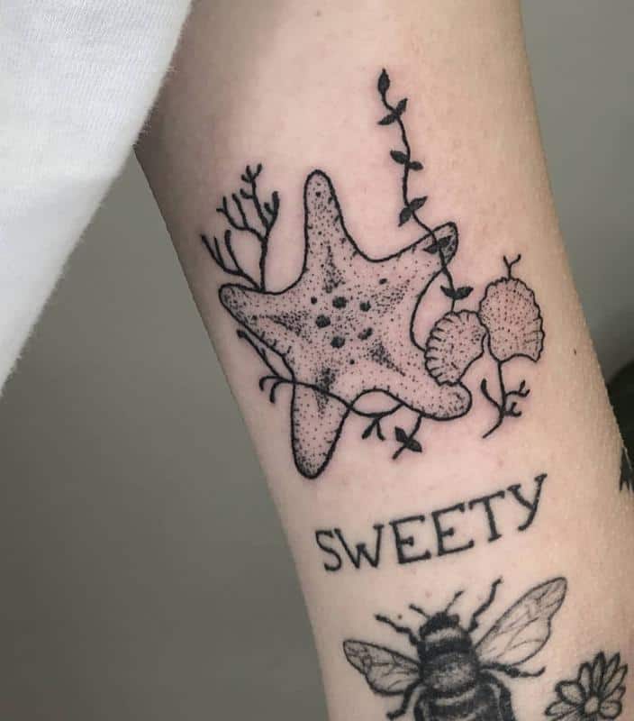Tatuajes de estrellas de mar con frases 2