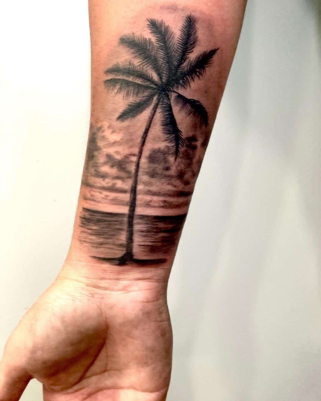 Manga del tatuaje de la palmera 2