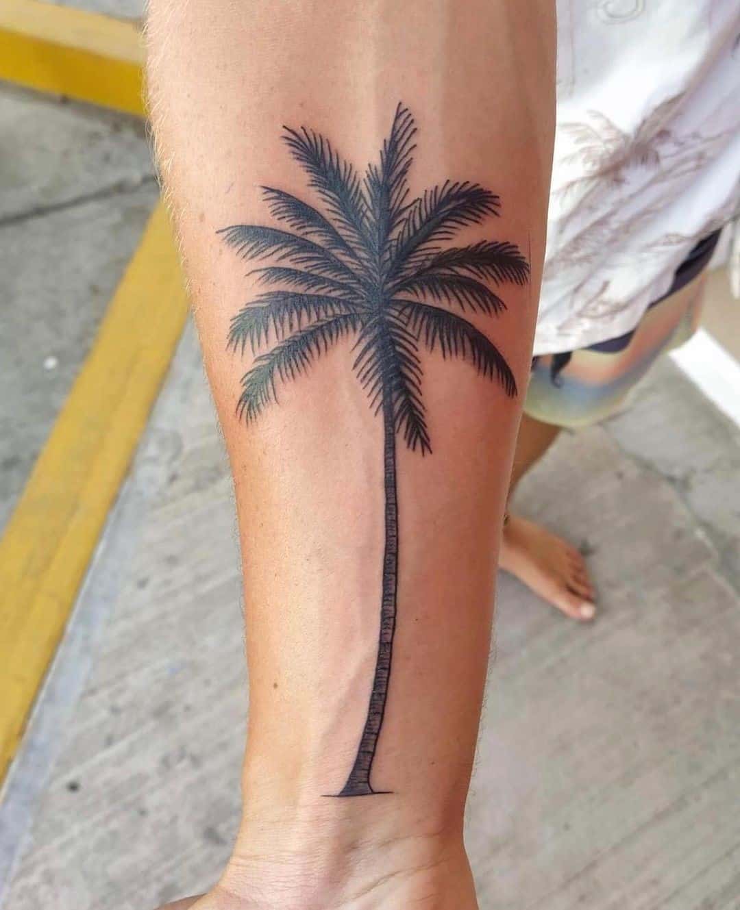 Tatuaje de palmera en el antebrazo 2
