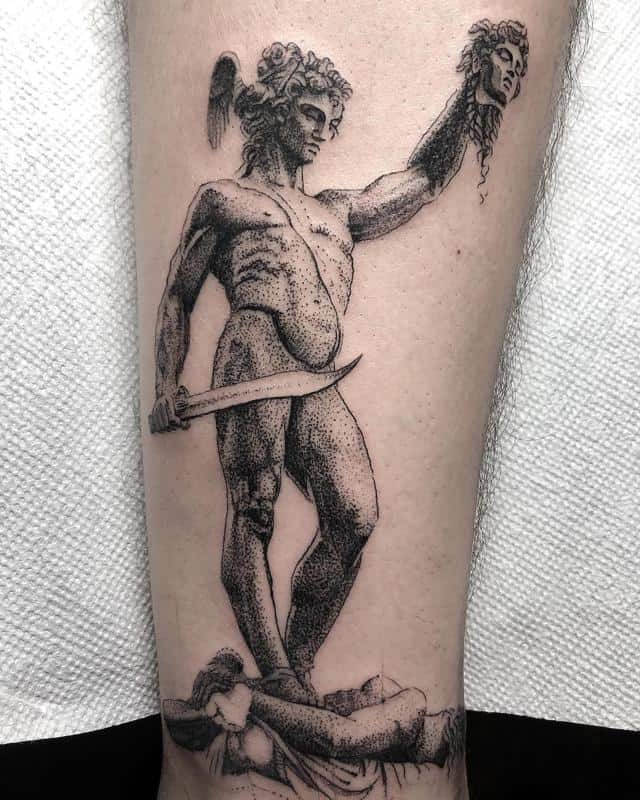 Tatuaje de Perseo y Medusa 2