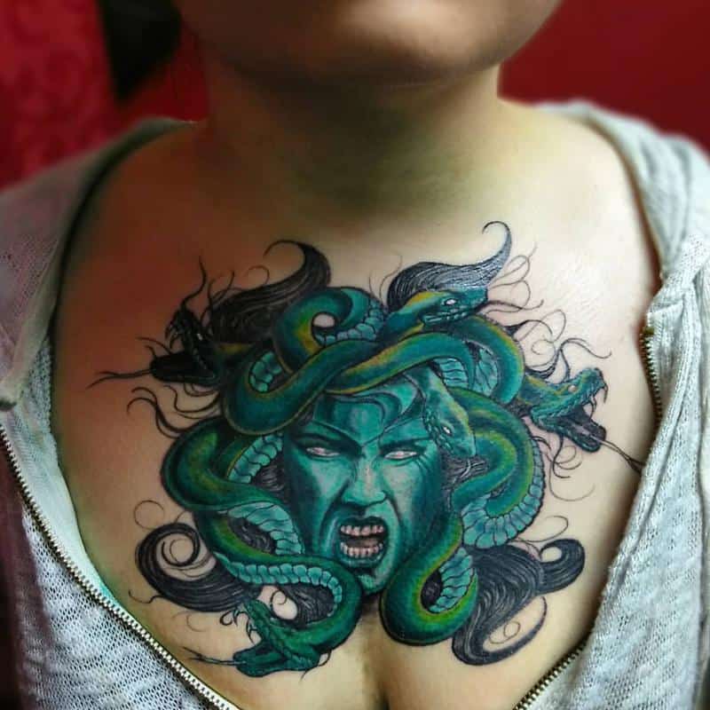 Tatuaje Medusa Color 2