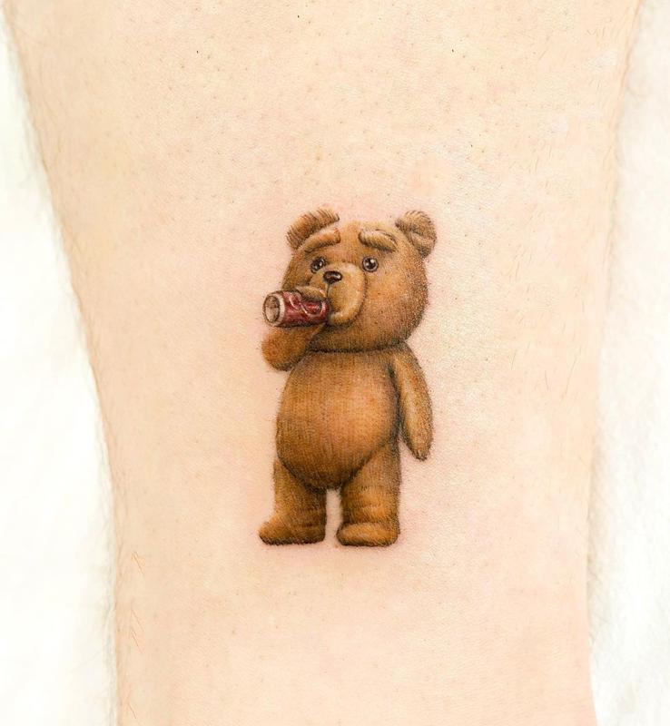 Pequeño tatuaje de oso 3