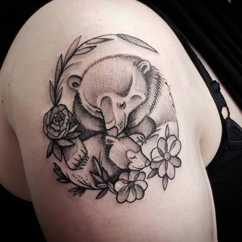 Tatuaje de cachorro de oso 1