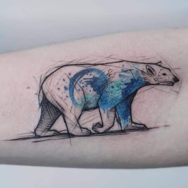 Tatuaje de oso polar 1