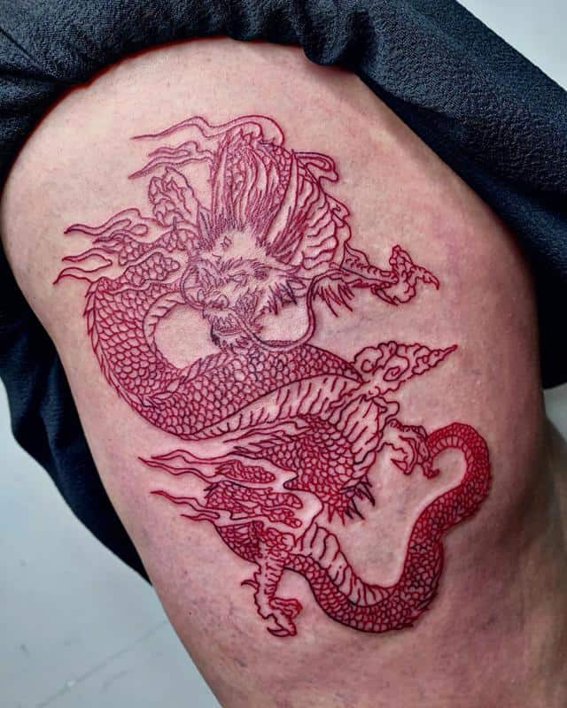 Tatuaje de dragón rojo 6