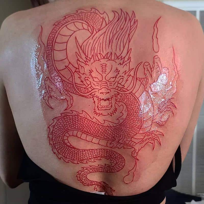 Tatuaje de dragón rojo 5