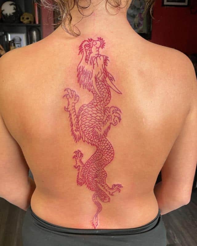 Tatuaje de dragón rojo 7