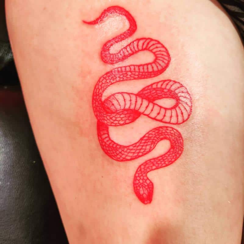 Tatuaje de serpiente roja 3