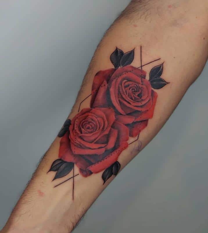 tatuaje de rosa roja 1