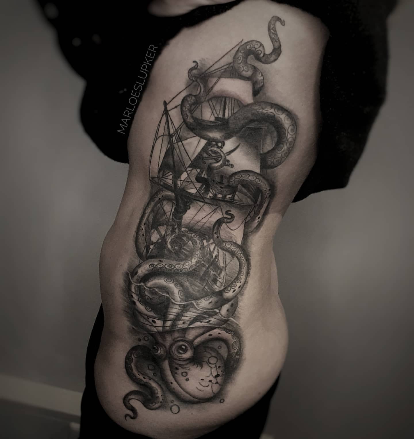 Tatuaje de kraken 2