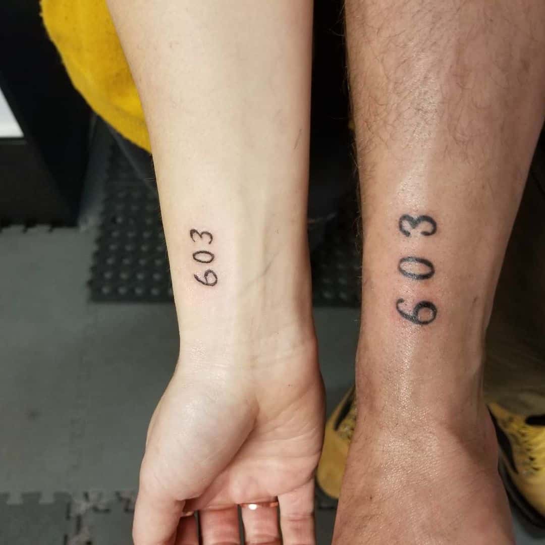 Número Hermano y Hermana Tatuajes 3