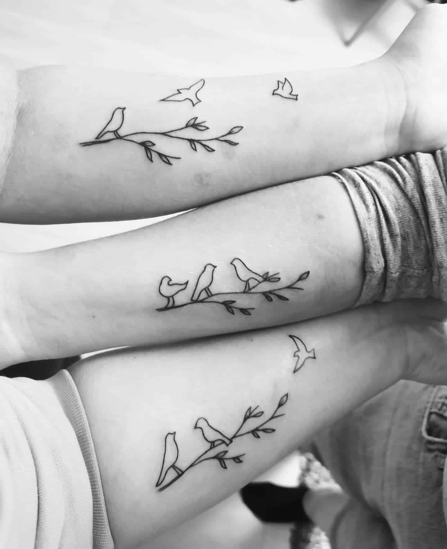 Pájaro hermano y hermana tatuajes 1