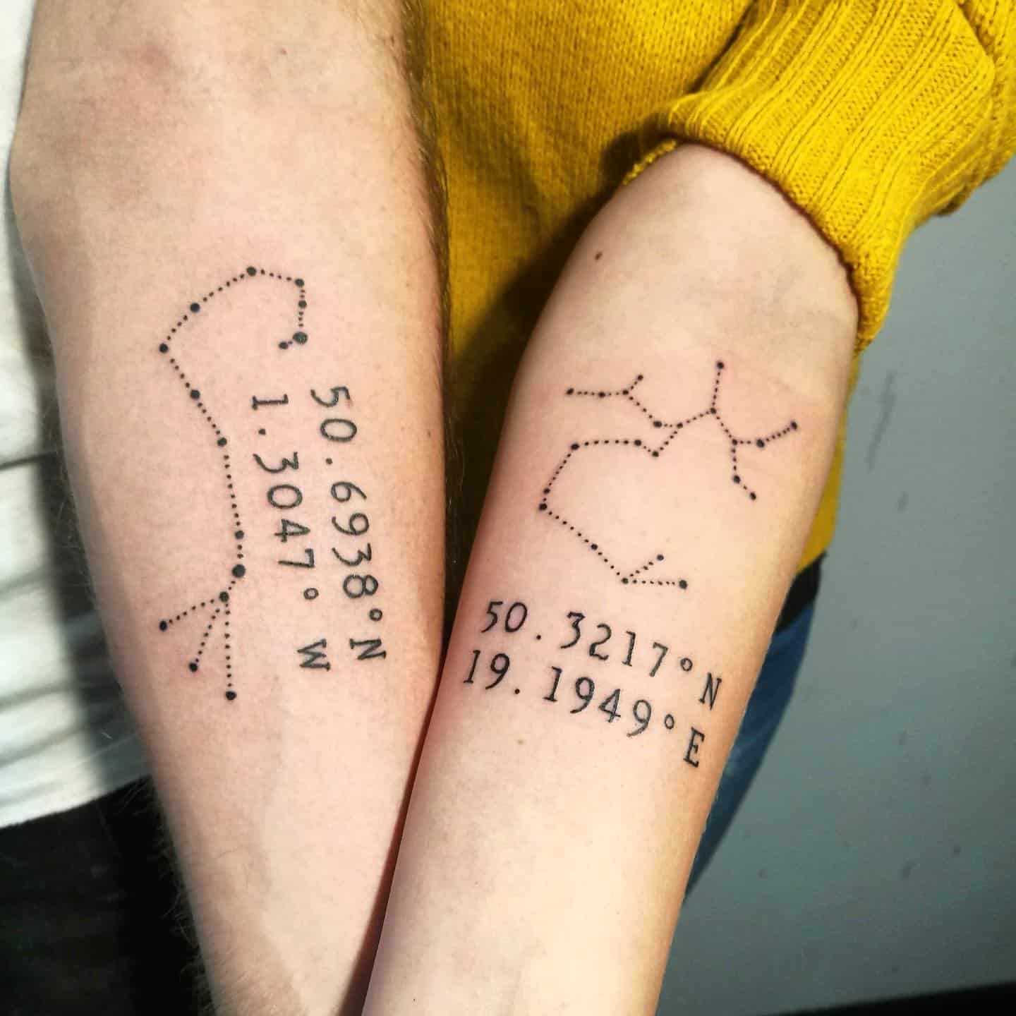 Tatuaje de coordenadas 2