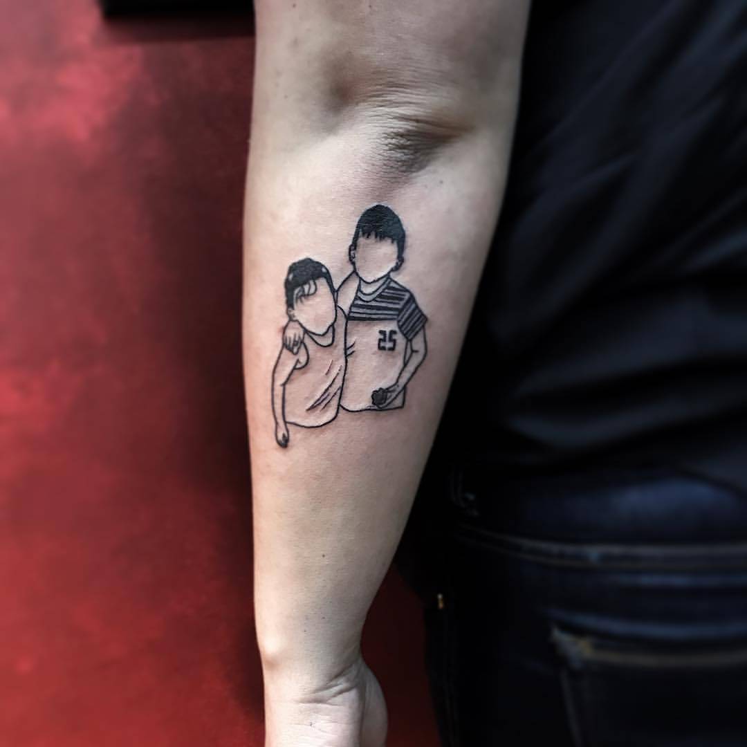 Tatuaje infantil de hermano y hermana 2