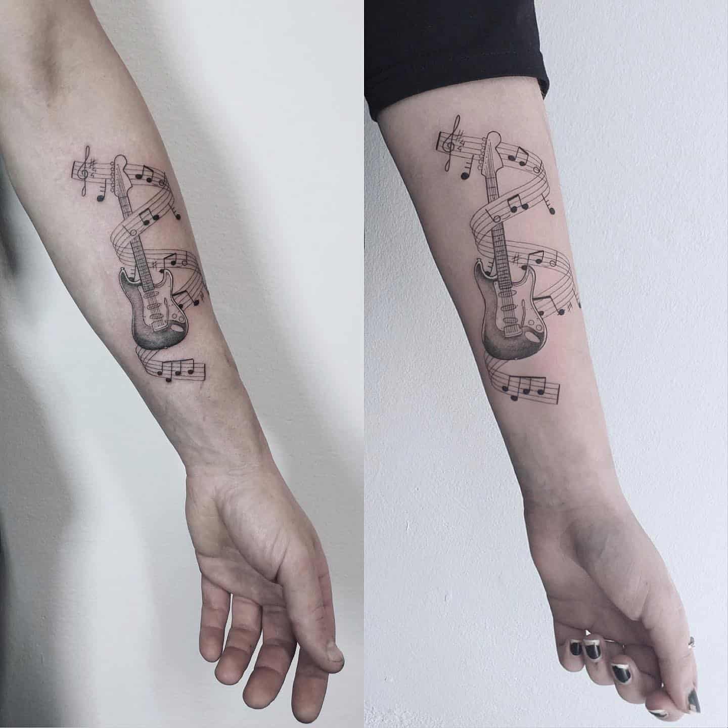 Tatuaje temático musical 1