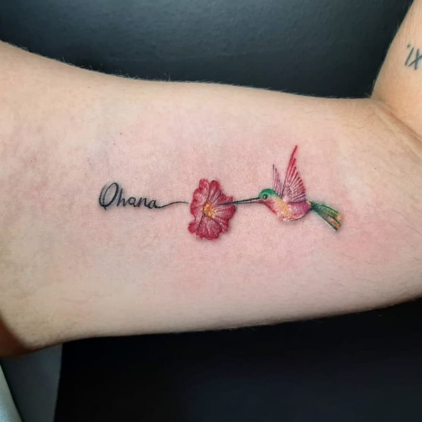 Tatuajes de flores padre e hija 2