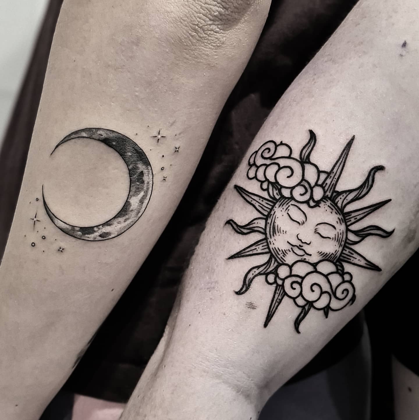 Tatuaje sol y luna 1