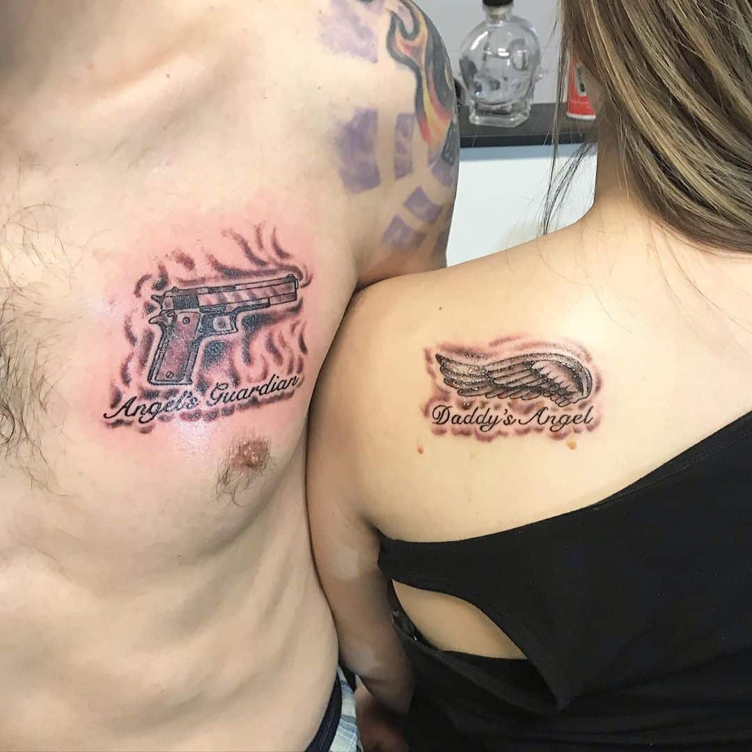 Tatuajes protectores de padre e hija 1