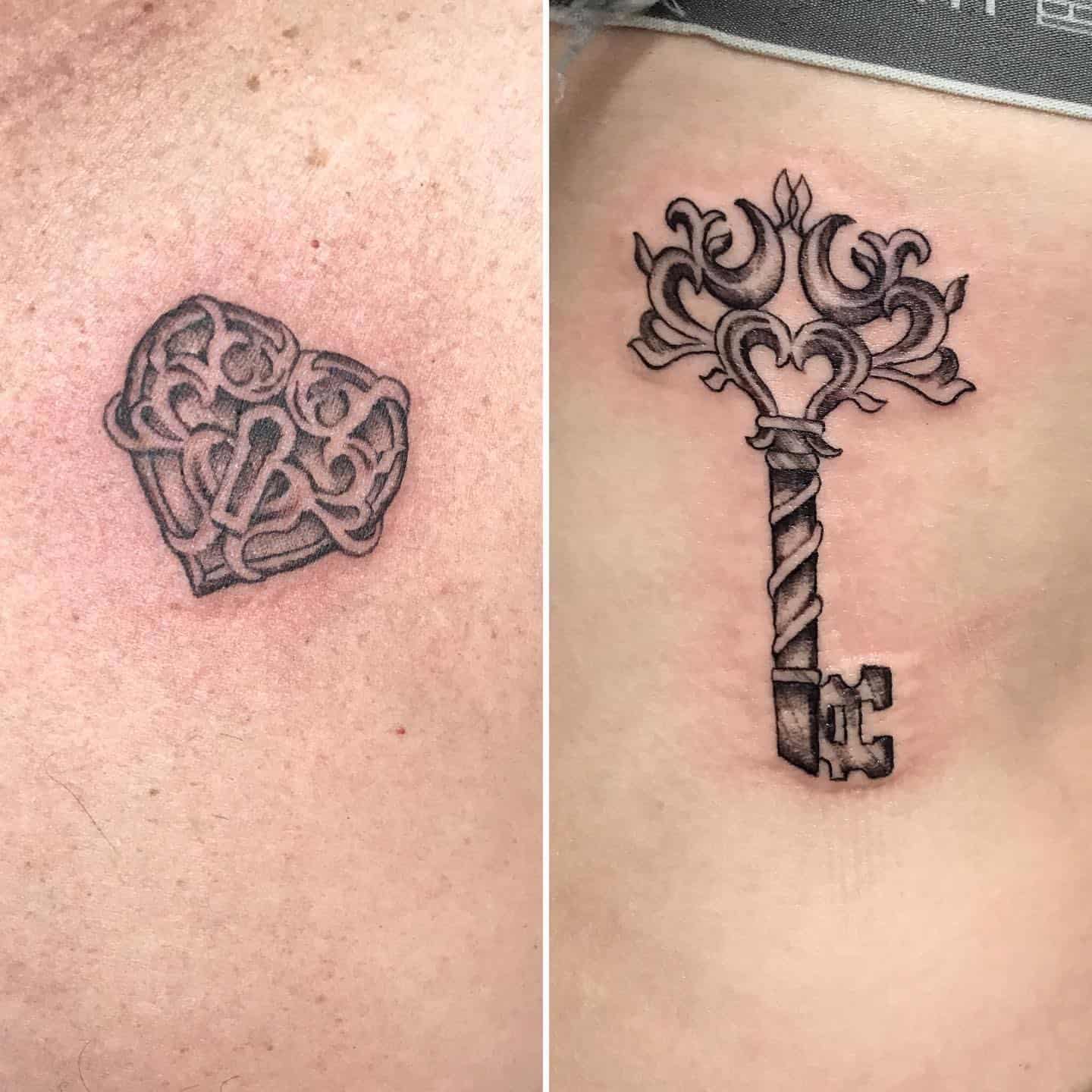 Tatuaje de llave y candado 1