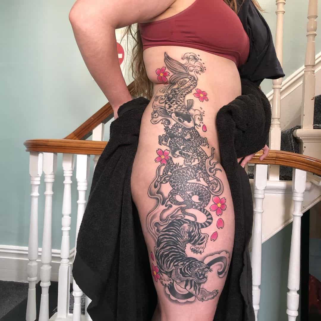 Tatuaje lateral japonés 2
