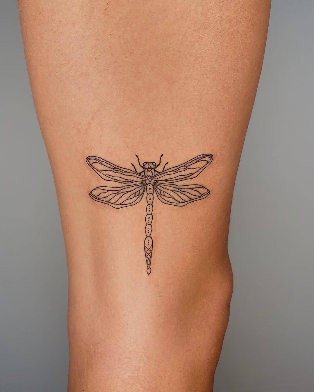 Pequeña idea simple del tatuaje de la libélula