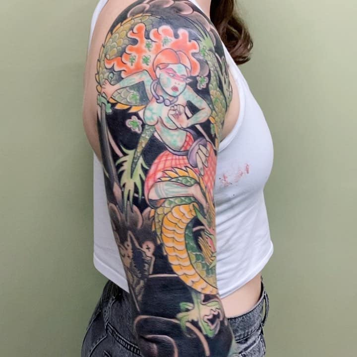 Tatuaje de manga de dragón 3