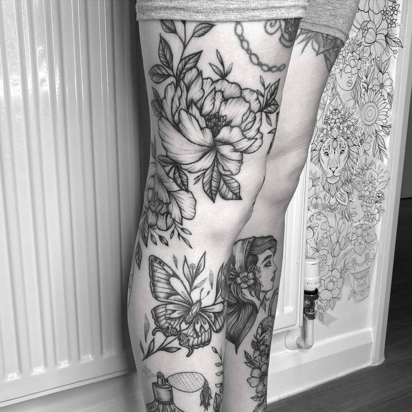 Tatuaje en la manga de la pierna 3
