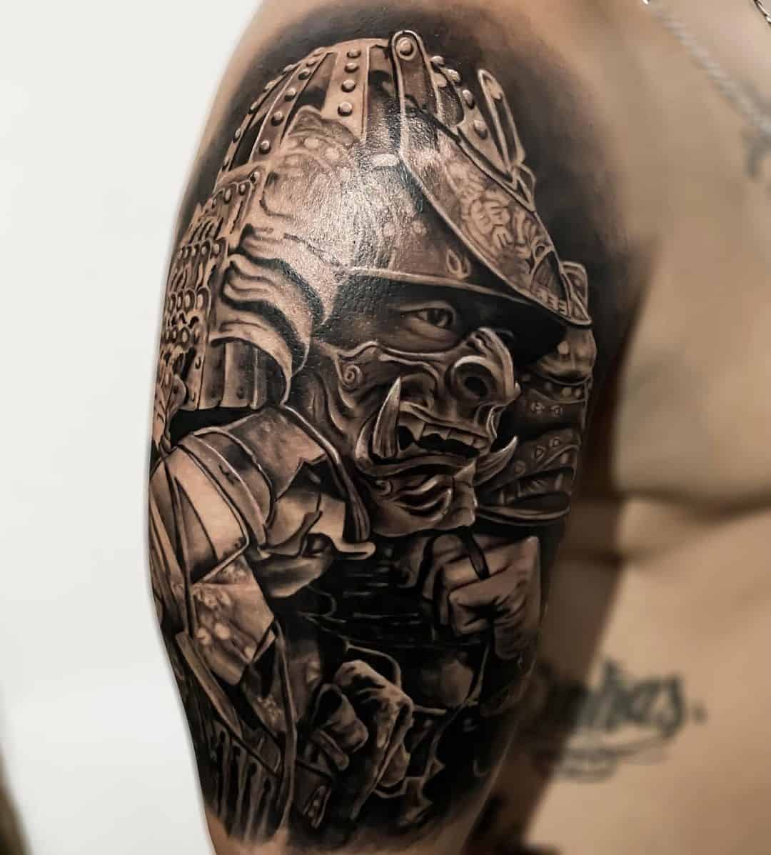 Samurai Tattoo Diseño aterrador