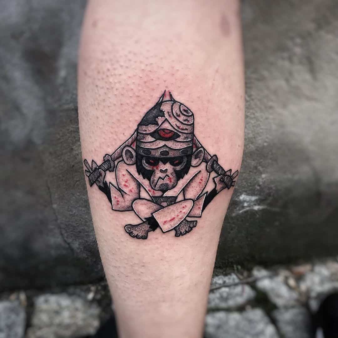 Tatuaje Samurai Mojo Divertido