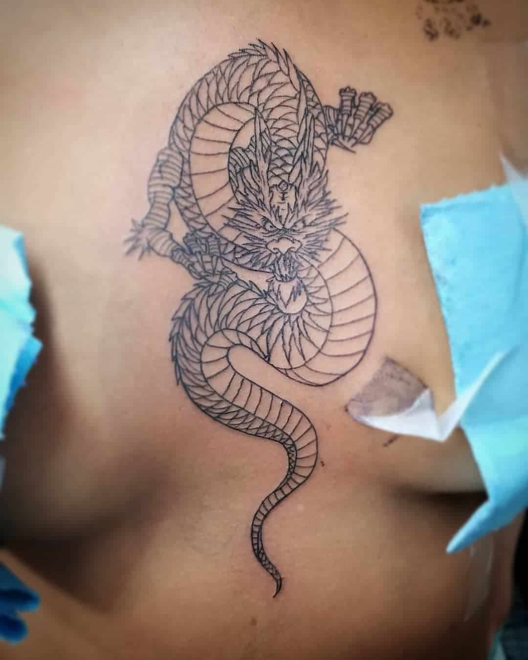 Dragón Esternón Tatuaje 1