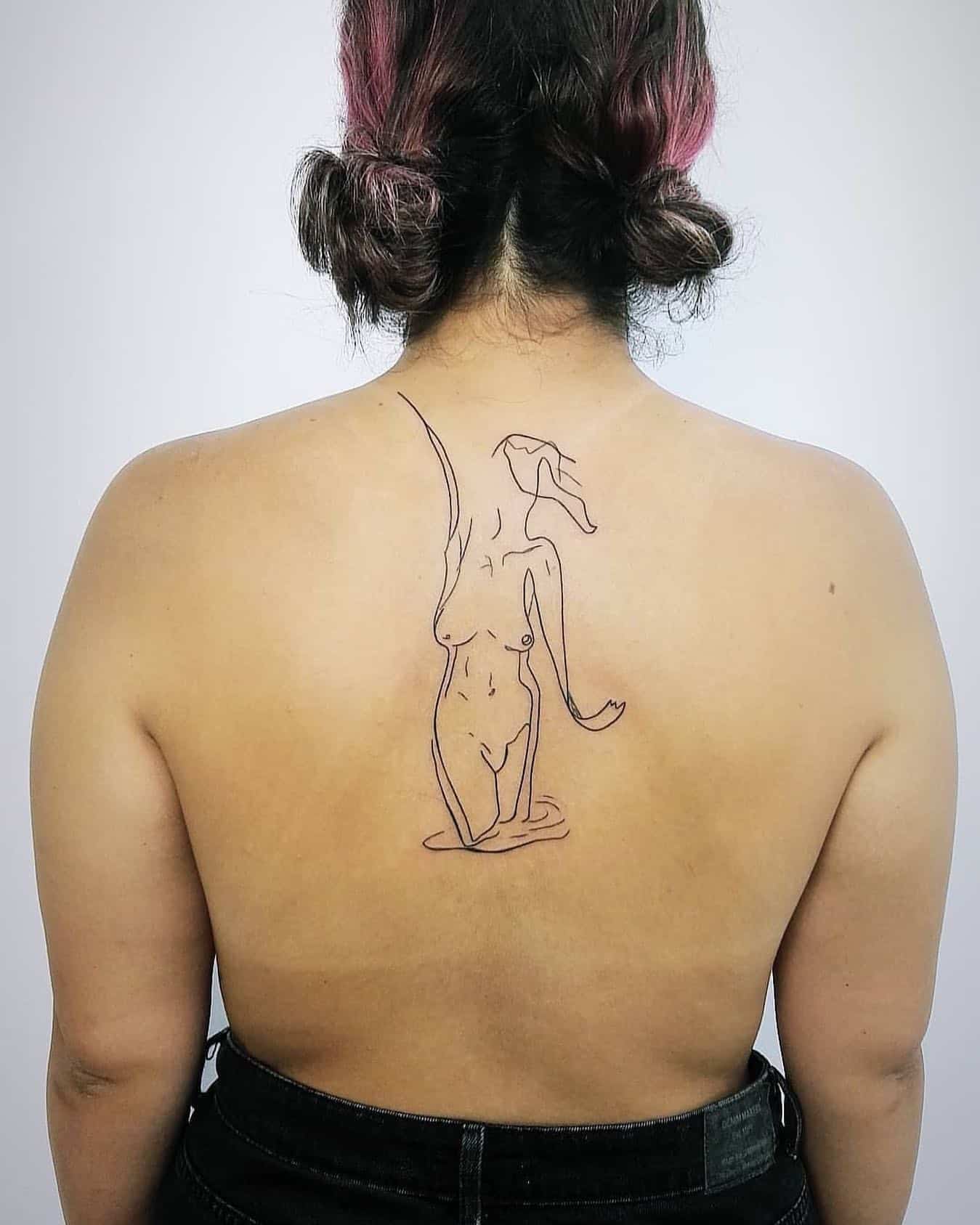 Arte lineal contemporáneo Hand Poke