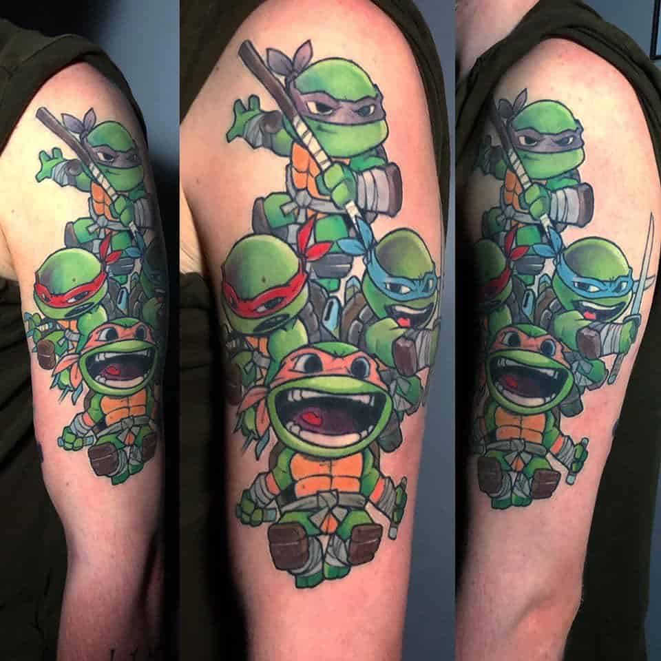 Tatuaje de las tortugas ninja mutantes adolescentes