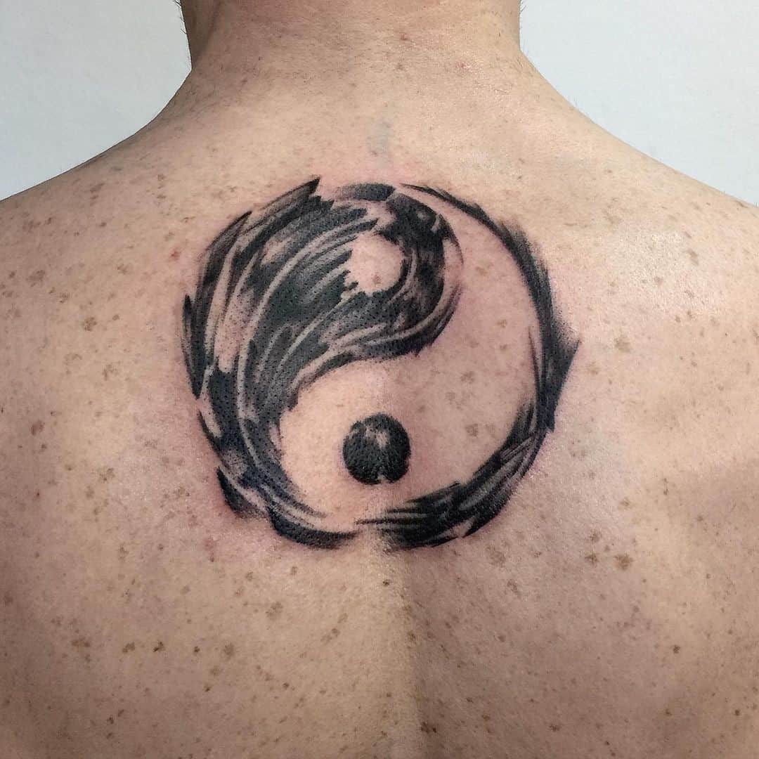 Idea artística del tatuaje de Yin Yang