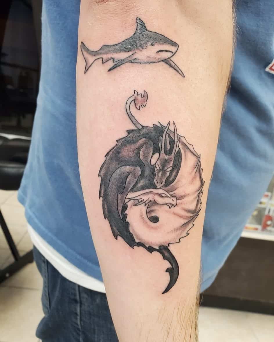 Dragón Yin Yang Tatuaje 