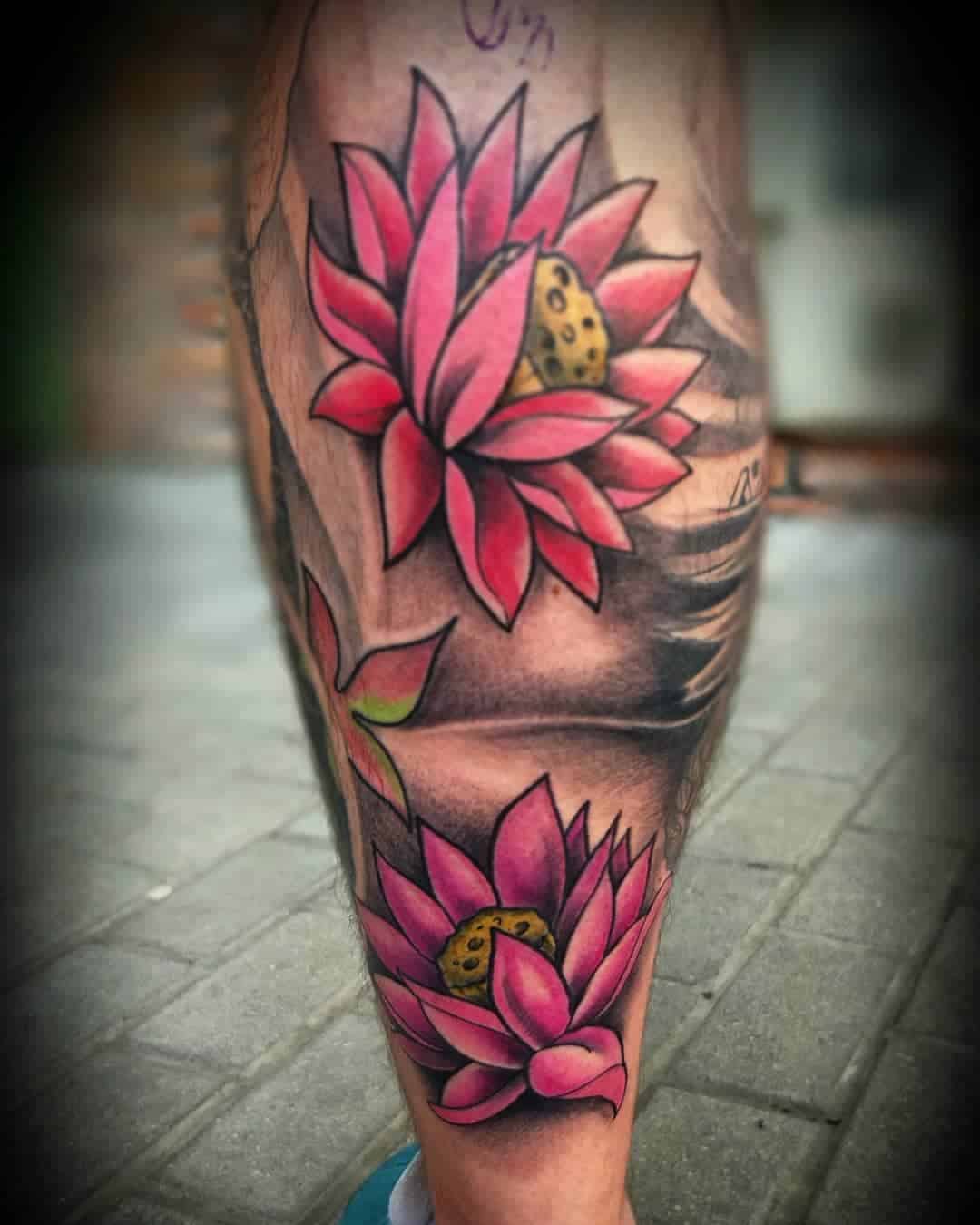 Tatuaje de loto japonés 1