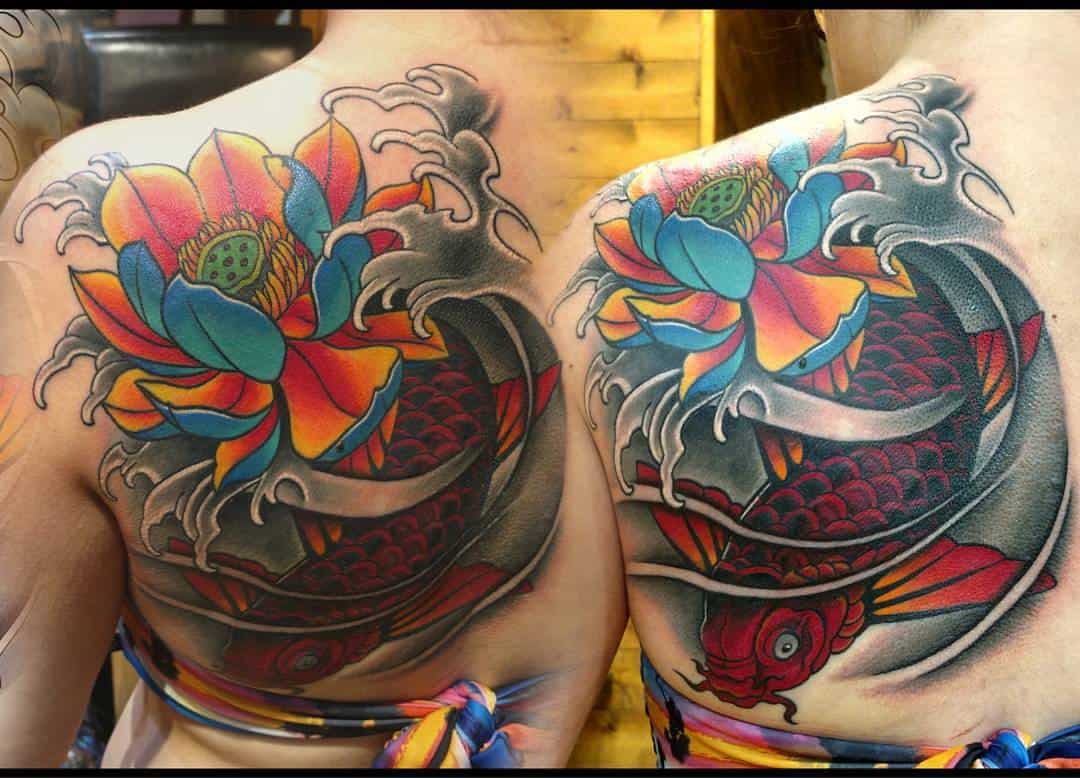 Tatuaje de loto japonés 4
