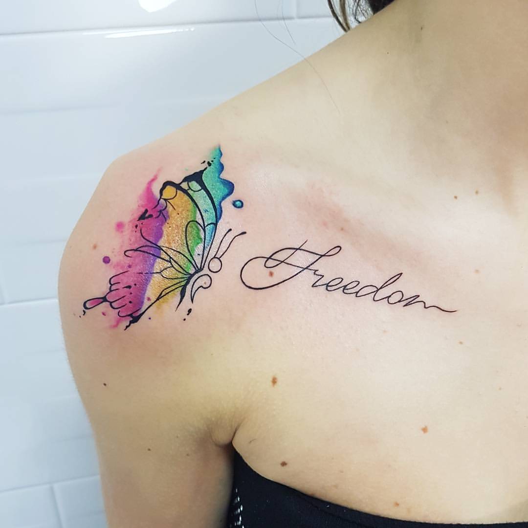 Tatuajes de mariposas en acuarela 3